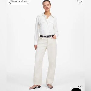 NWT Madewell The Darted Barrel-Leg Jean vintage canvas size 27 women’s